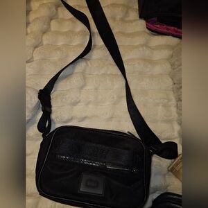 DKNY Black Crossbody Bag with Textured Detail